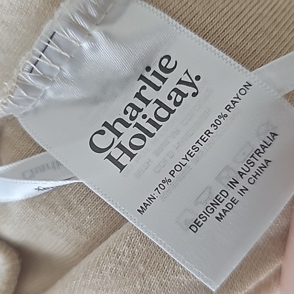 Charlie Holiday Shirley Wide Leg Pants in Natural - Picture 8 of 8